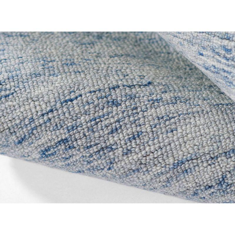Momeni 2'x3' James Solid Handtufted Accent Rug Light Blue: Wool, Low Pile, Indoor, Rectangle, Cotton Backing