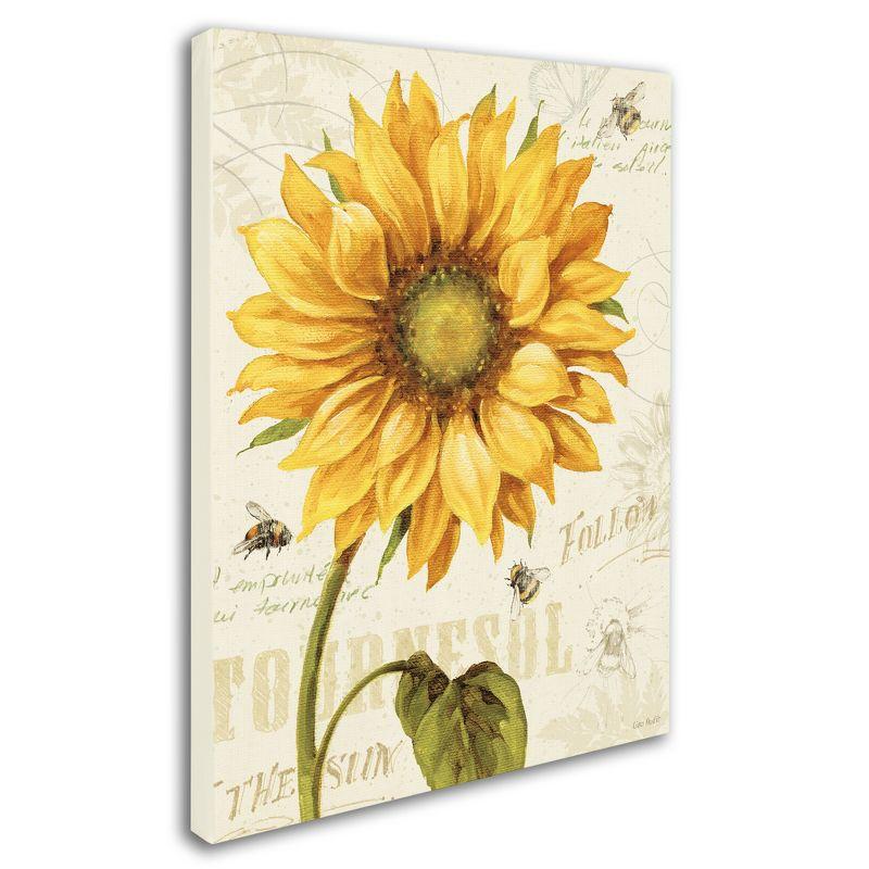 Sunflower and Bees 18x24 Canvas Wall Art