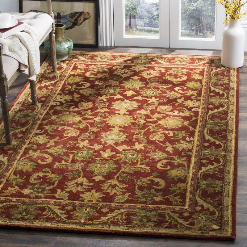 Antiquity AT52 Hand Tufted Indoor Area Rug - Red/Red - 8'3"x11' - Safavieh