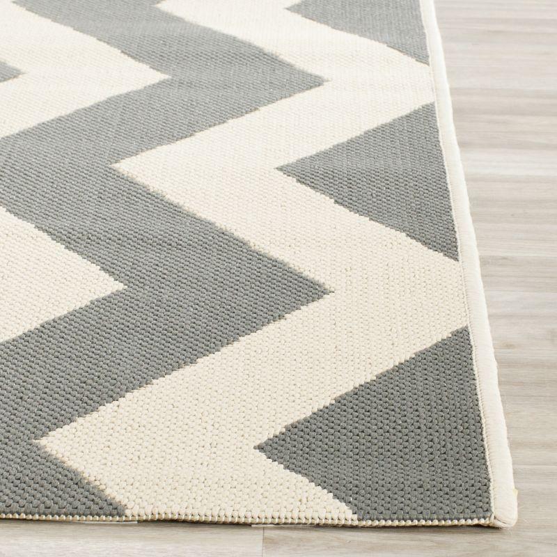 Courtyard CY6245 Power Loomed Indoor and Outdoor Area Rug - Grey/Beige - 7'10"x7'10" - Safavieh