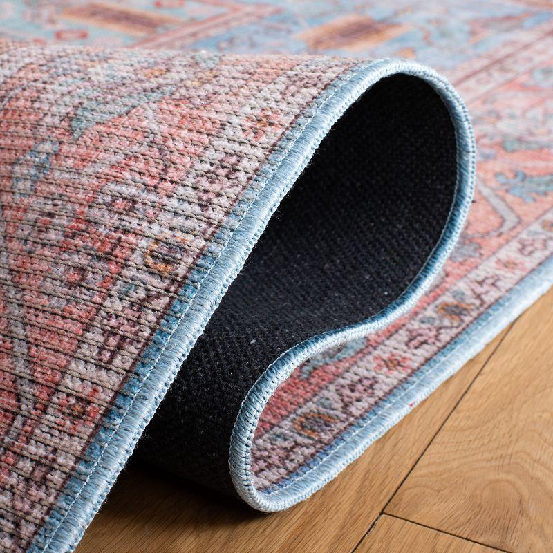 Serapi SEP582 Power Loomed Machine Washable Area Rug - Blue/Rust - 8'9"x11'9" - Safavieh.