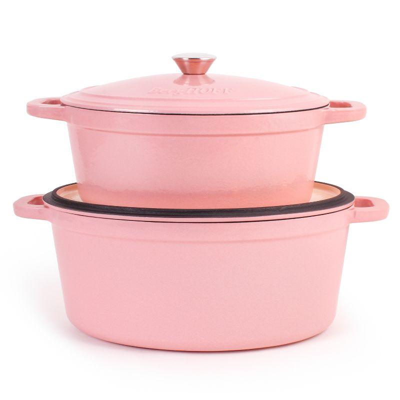 BergHOFF Neo 4Pc Cast Iron Cookware Set with 5Qt. and 7Qt. Covered Dutch Ovens