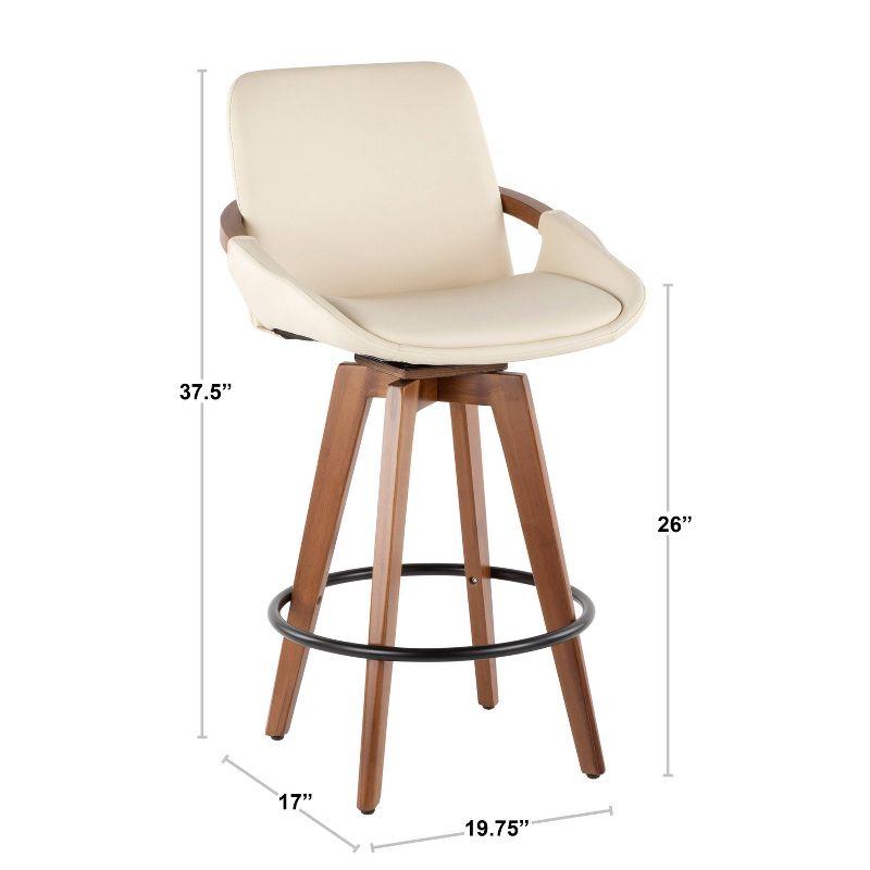 Cosmo Mid-Century Modern Modern Counter Height Barstool - LumiSource