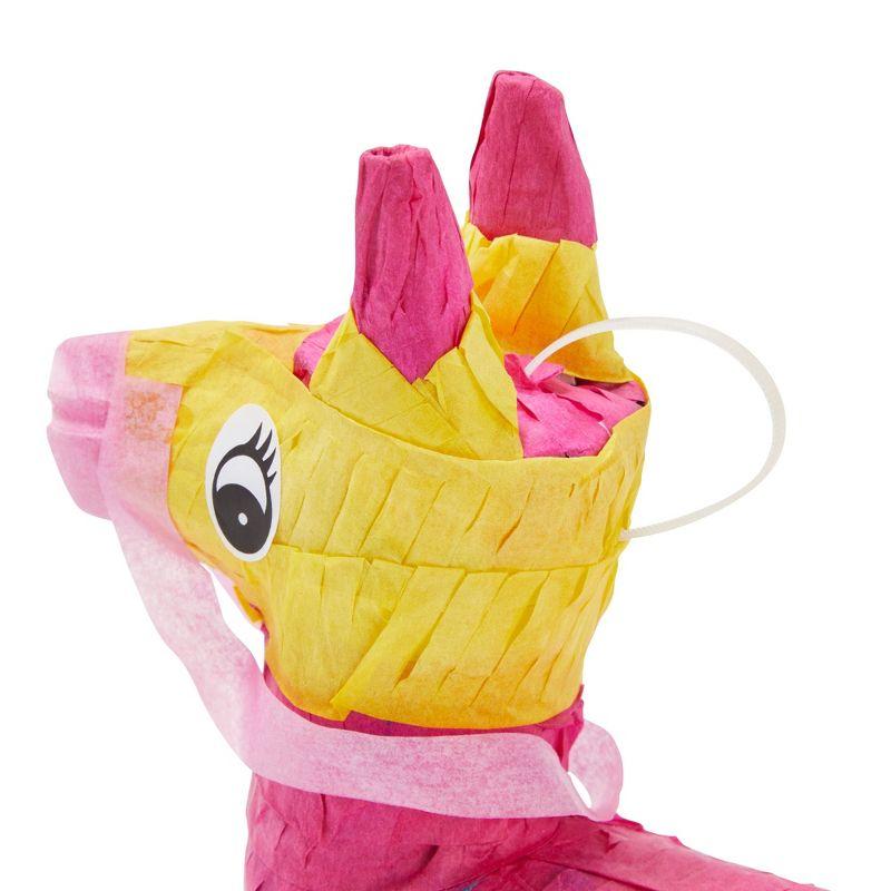 Juvale Mini Donkey Pinata - 3 Pack Small Mexican Pinatas for Mexican Fiestas, Birthday Parties (4 x 7.5 x 2 In)