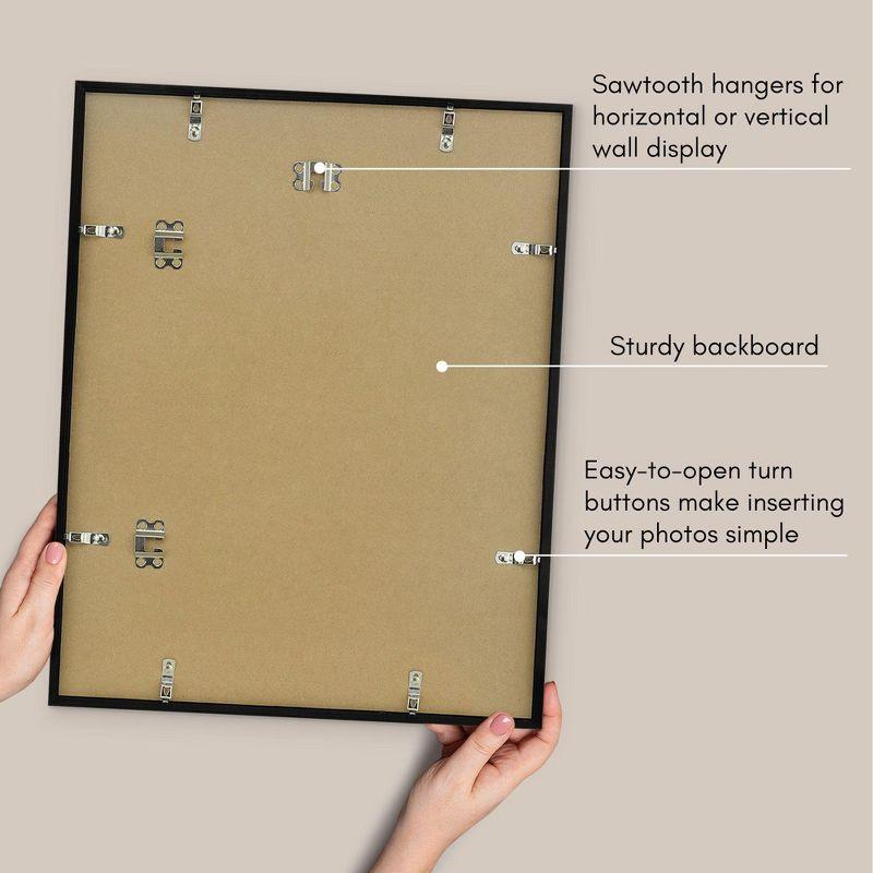 Americanflat 16x20 Poster Frame with Polished Plexiglass - Streamline Collection - Thin Border Picture Frame for Wall Display - Black
