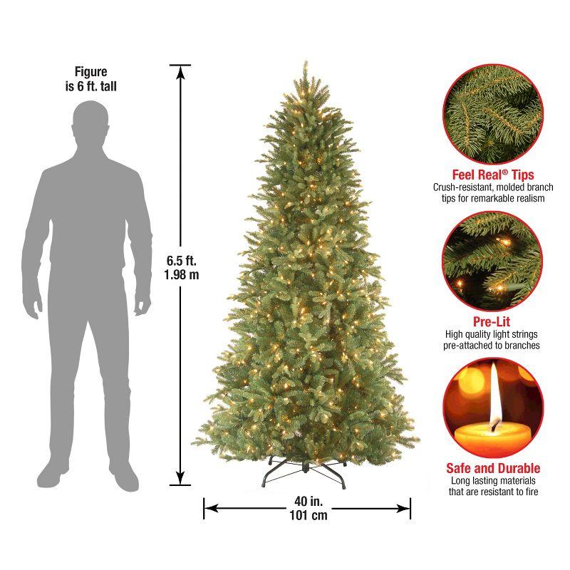 Prelit Slim Tiffany Fir Artificial Christmas Tree Clear Lights - National Tree Company