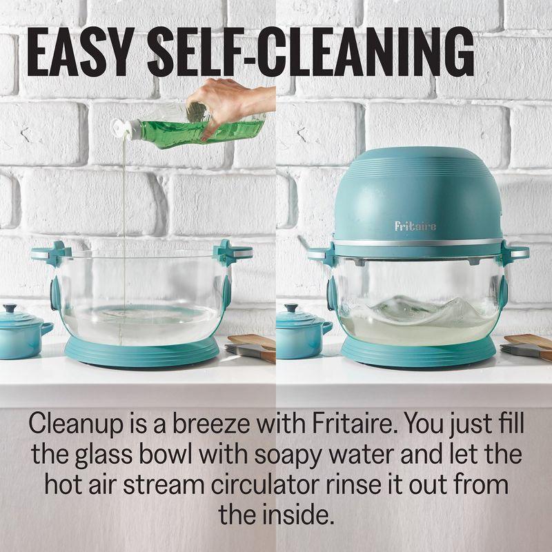 Fritaire Self-Cleaning Glass Bowl Air Fryer, 5 Qt, 6-in-1 Functions, BPA Free, Rotisserie, Tumbler