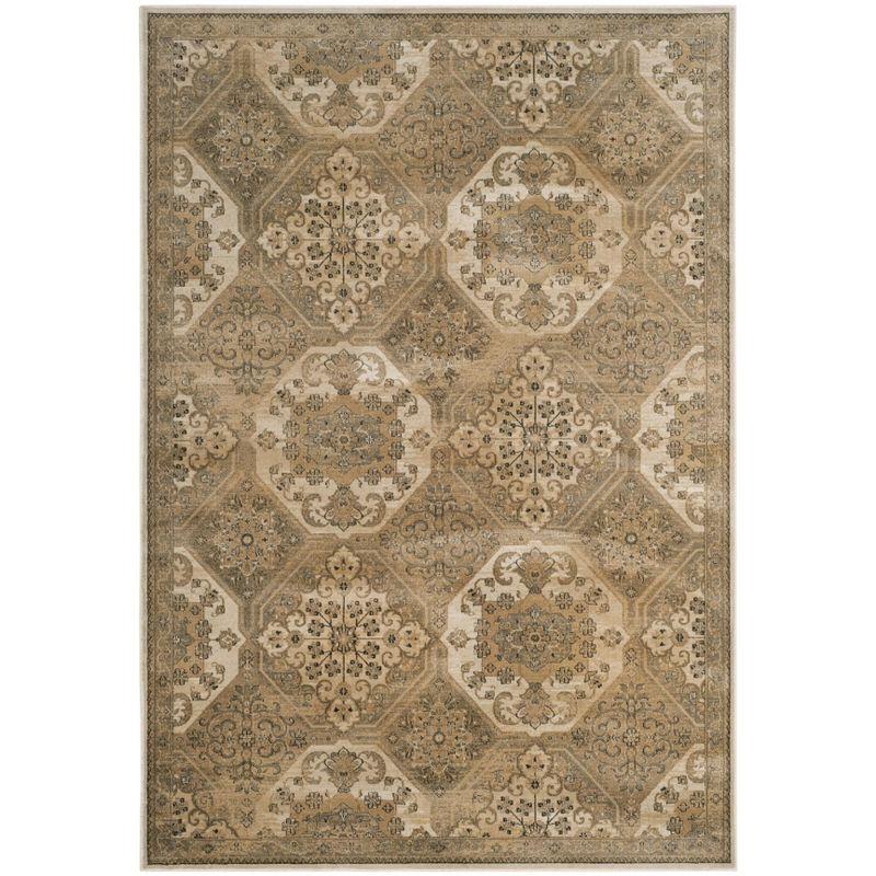 Vintage VTG128 Power Loomed Indoor Skid-Resistant Area Rug - Beige/Cream - 5'3"x7'6" - Safavieh