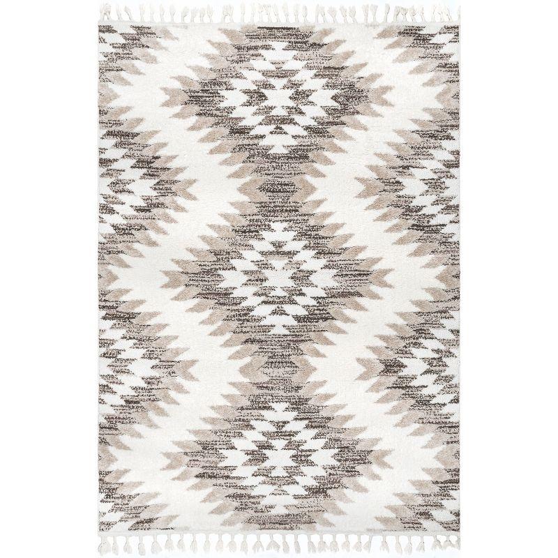 Nuloom Adelade Aztec High Low Shaggy Tassel Indoor Area Rug