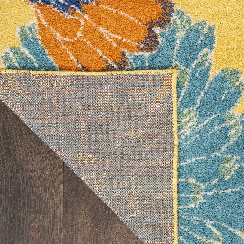 Nourison Allur Oversized Flowers Indoor Area Rug Yellow Multicolor 7'10" x 9'10"