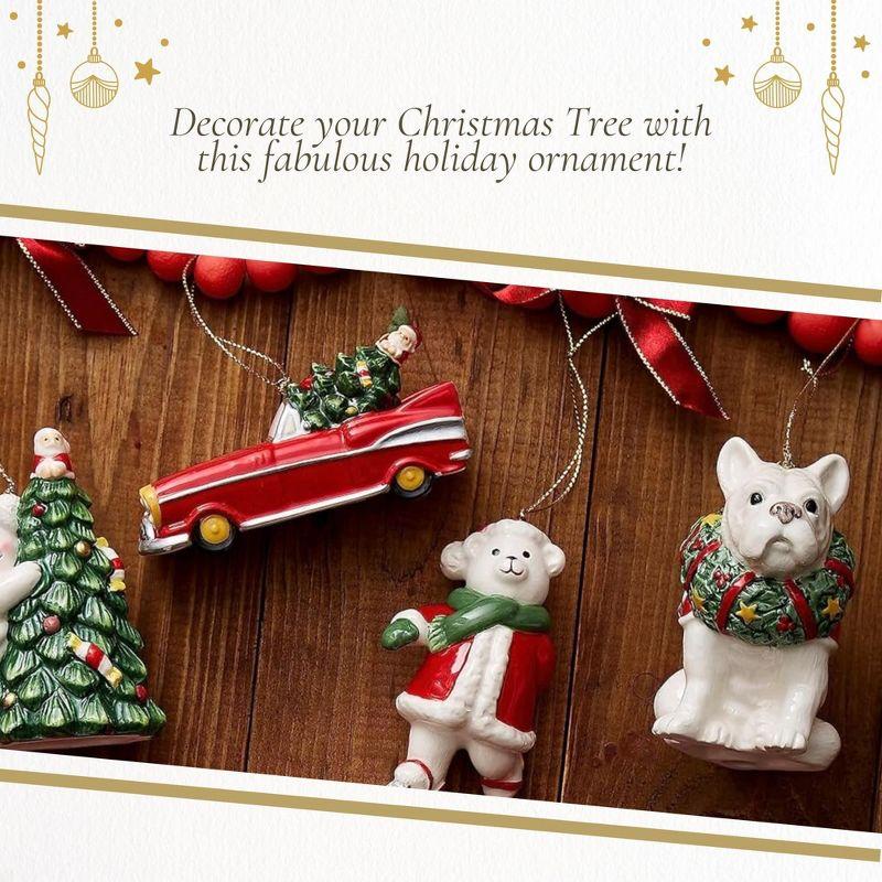 Spode Christmas Tree French Bulldog Ornament, Festive Tree Decoration, Beautiful Seasonal Accent & Classic Home Holiday Décor