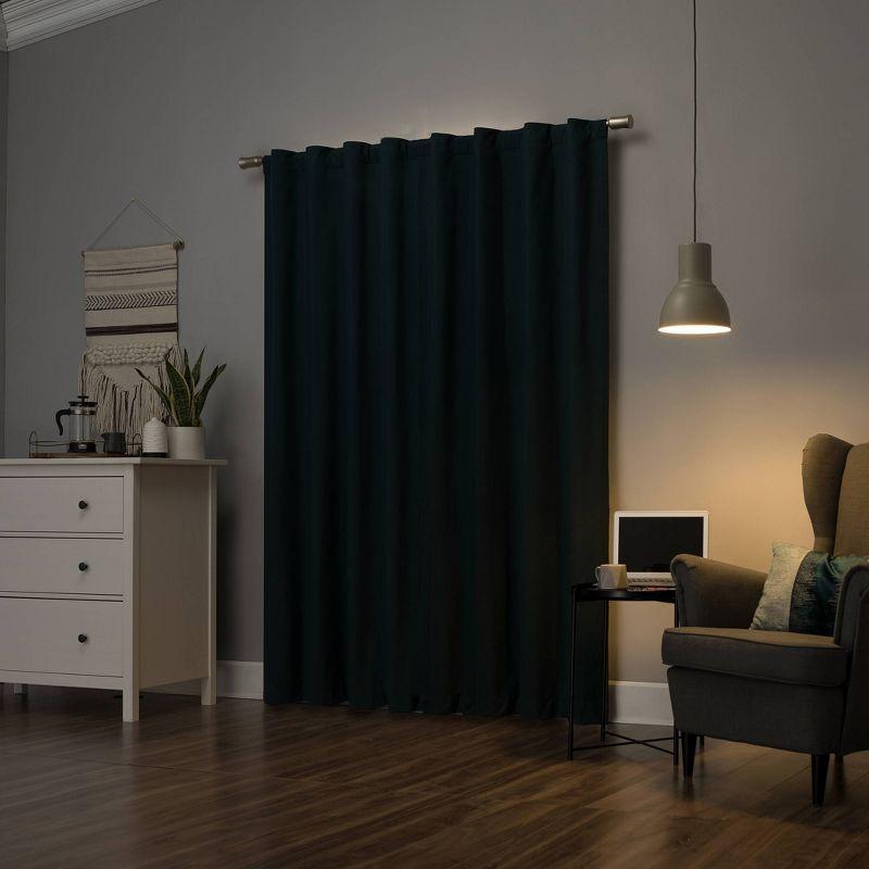 Teal Blackout Thermal Back Tab Curtain Panel 40"x63"