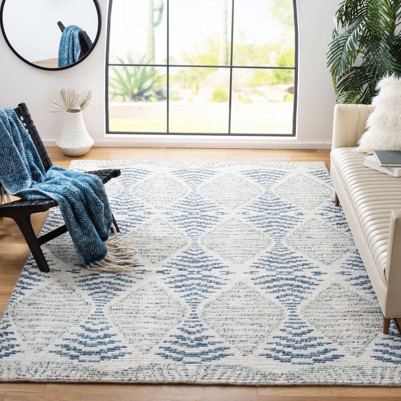 Kenya KNY175 Hand Knotted Area Rug - Blue/Ivory - 6'x9' - Safavieh
