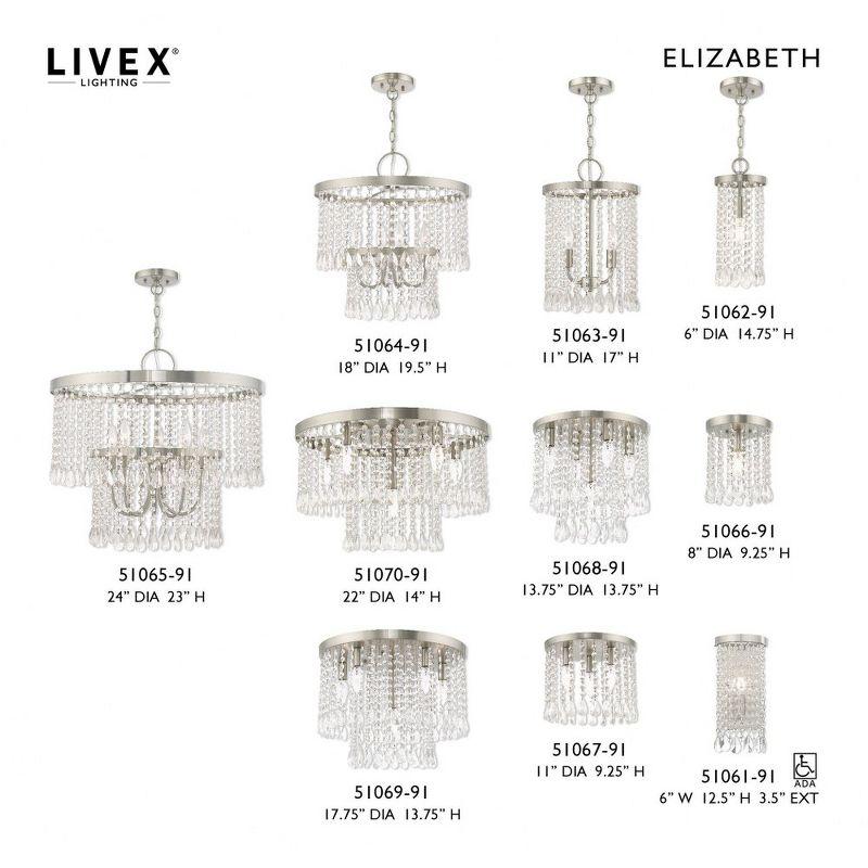 Livex Lighting Elizabeth 1 - Light Wall Light in  Brushed Nickel