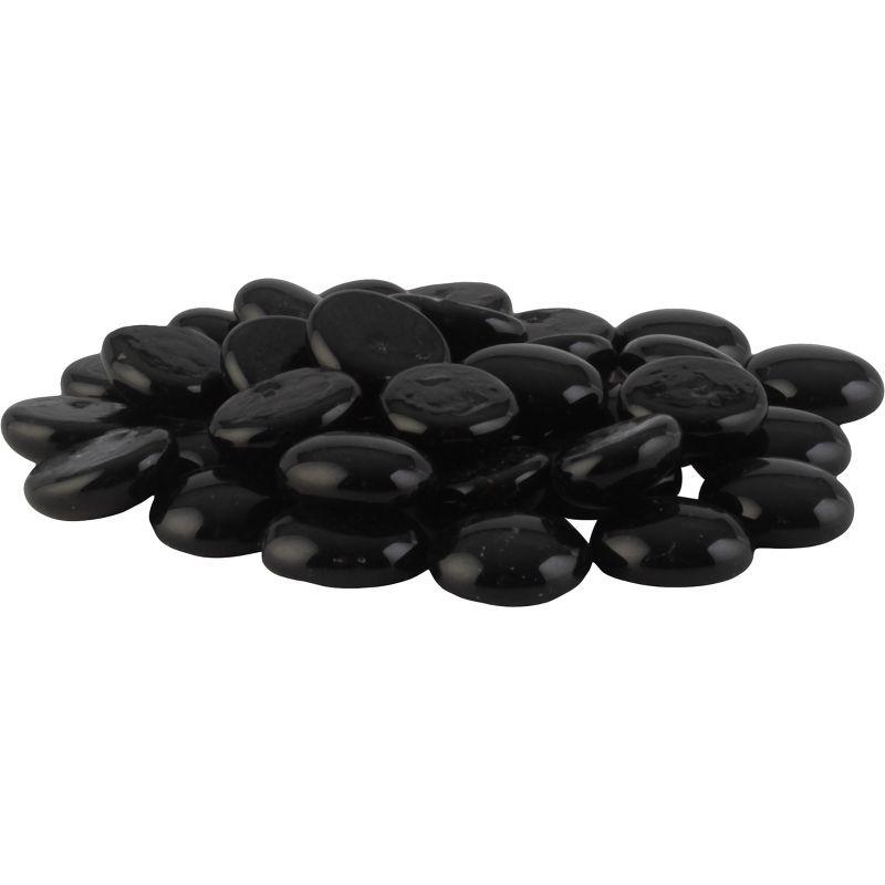 Pure Garden 10lbs Fire Pit Glass Rocks - 3/4-Inch Glass Marbles for Fireplaces, Landscape, Aquariums, or Vases