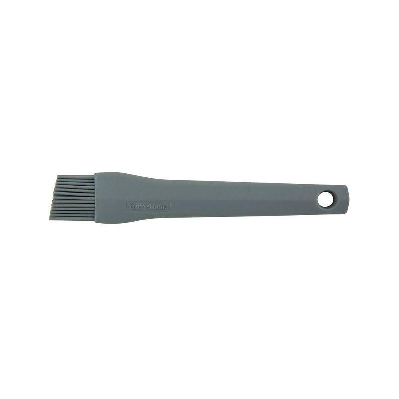 Taste of Home 4pc Silicone Tools Ash Gray: Kitchen Utensil Set with Mini Spatula, Spoonula, Basting Brush, Dishwasher-Safe