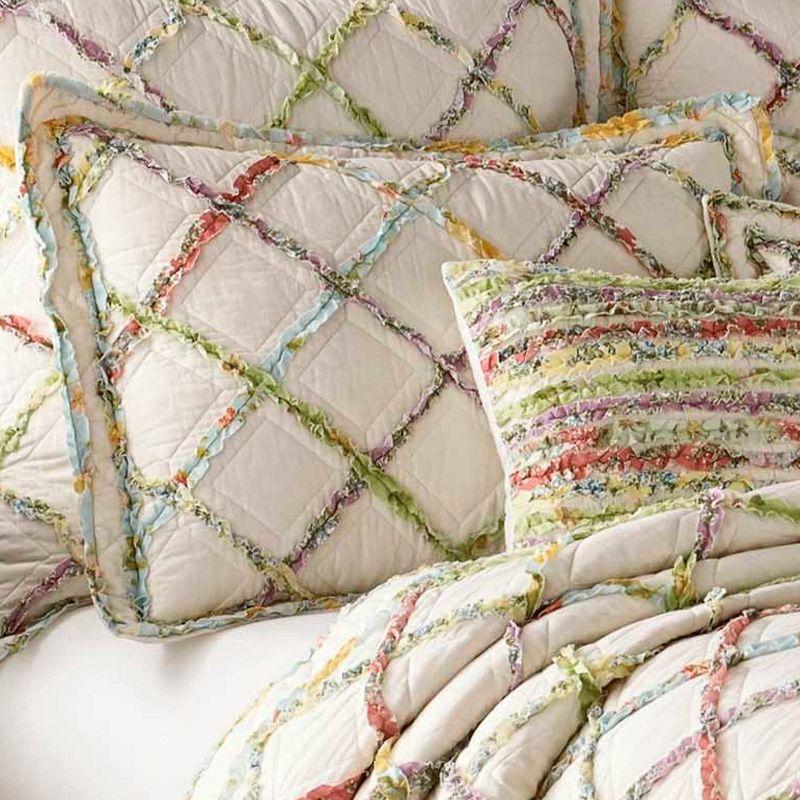 Laura Ashley Laura Ashley Ruffle Garden Ruffled 100% Cotton Quilted Sham