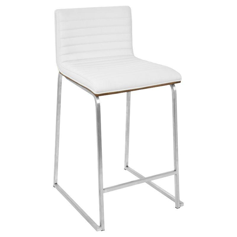 Set of 2 26&#34; Mara Contemporary Counter Height Barstool White - Lumisource