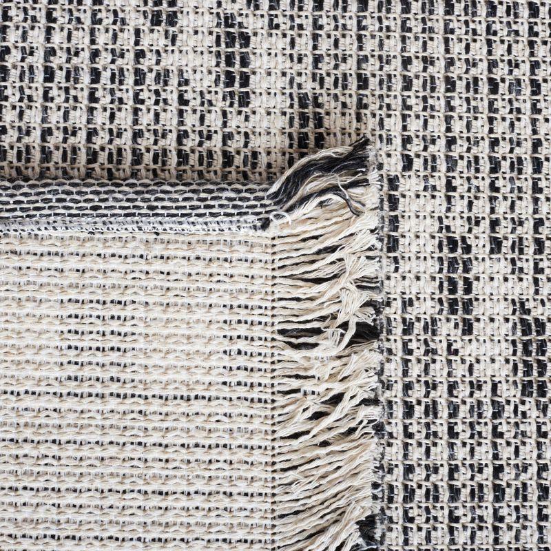 Augustine AGT508 Machine Made Indoor Area Rug - Ivory/Black - 4'x6' - Safavieh