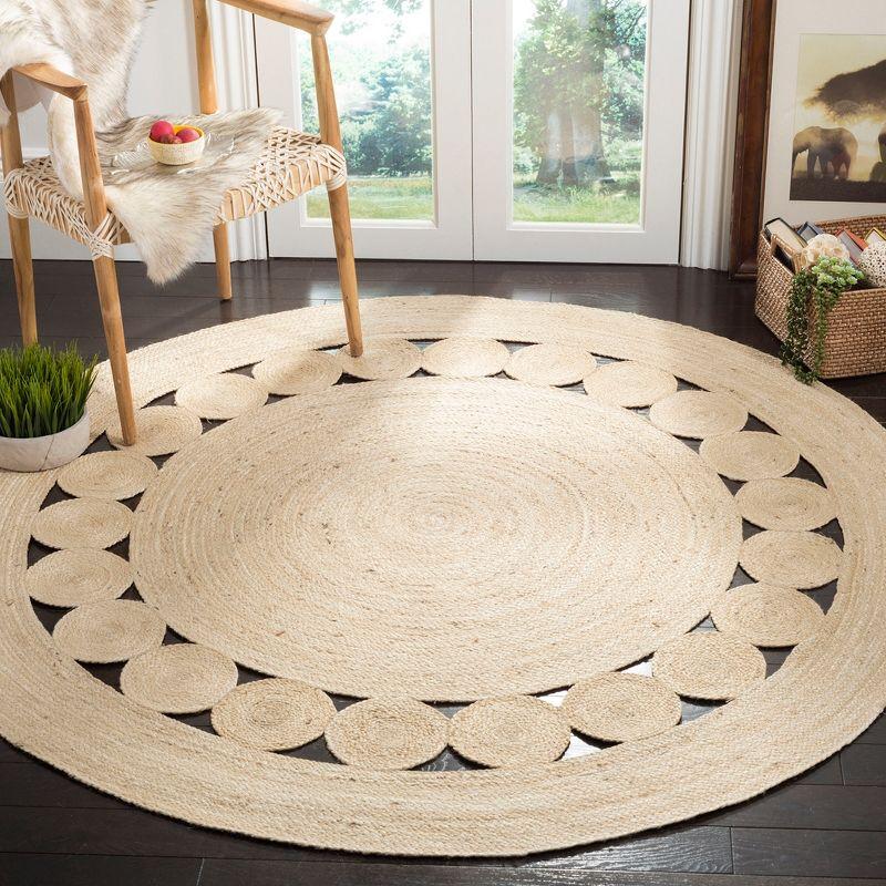 Natural Fiber NF364 Hand Woven Indoor Accent Rug - Ivory - 3' Round - Safavieh.