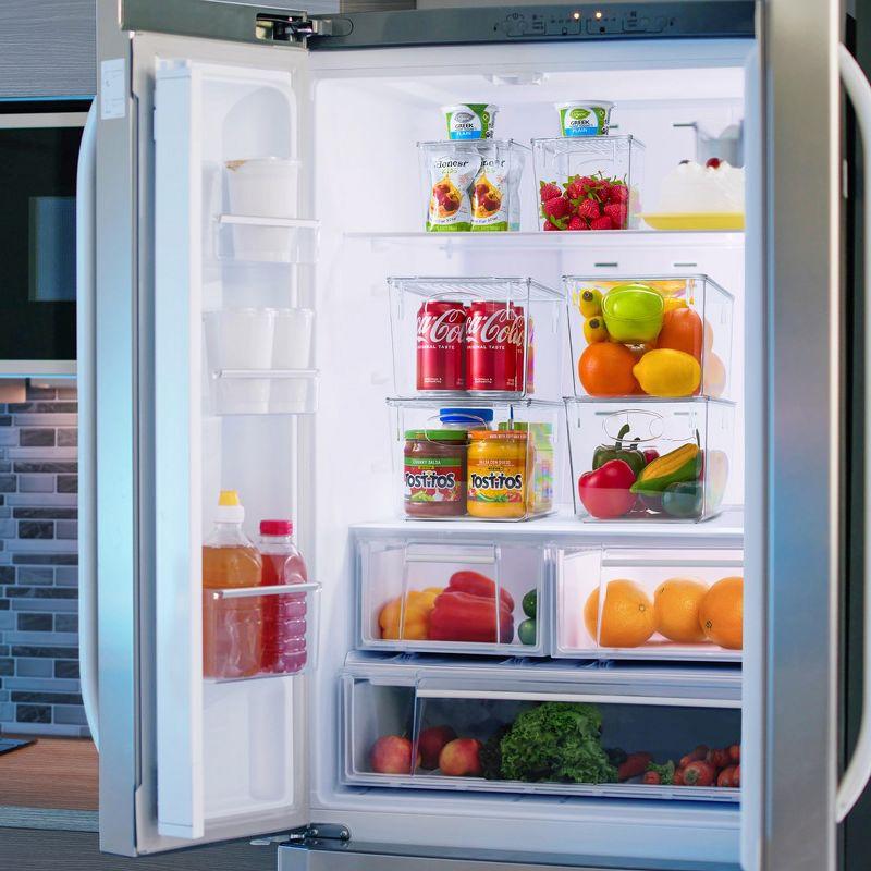 Sorbus Sorbus Large Clear Kitchen, Pantry, and Fridge Storage Bins with Lids 8 Pack