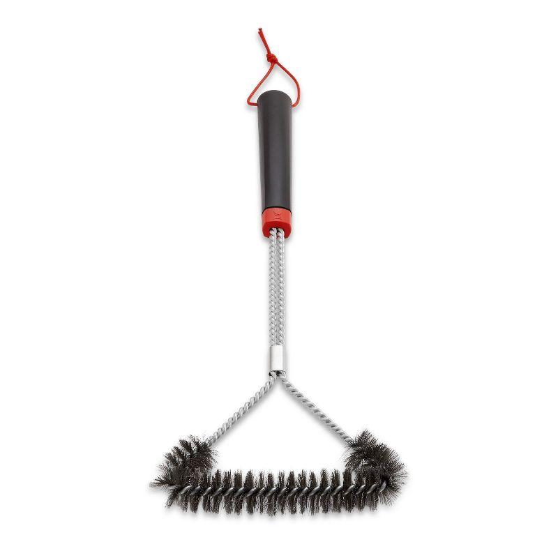 Weber 18" Three-Sided Grill Brush Black