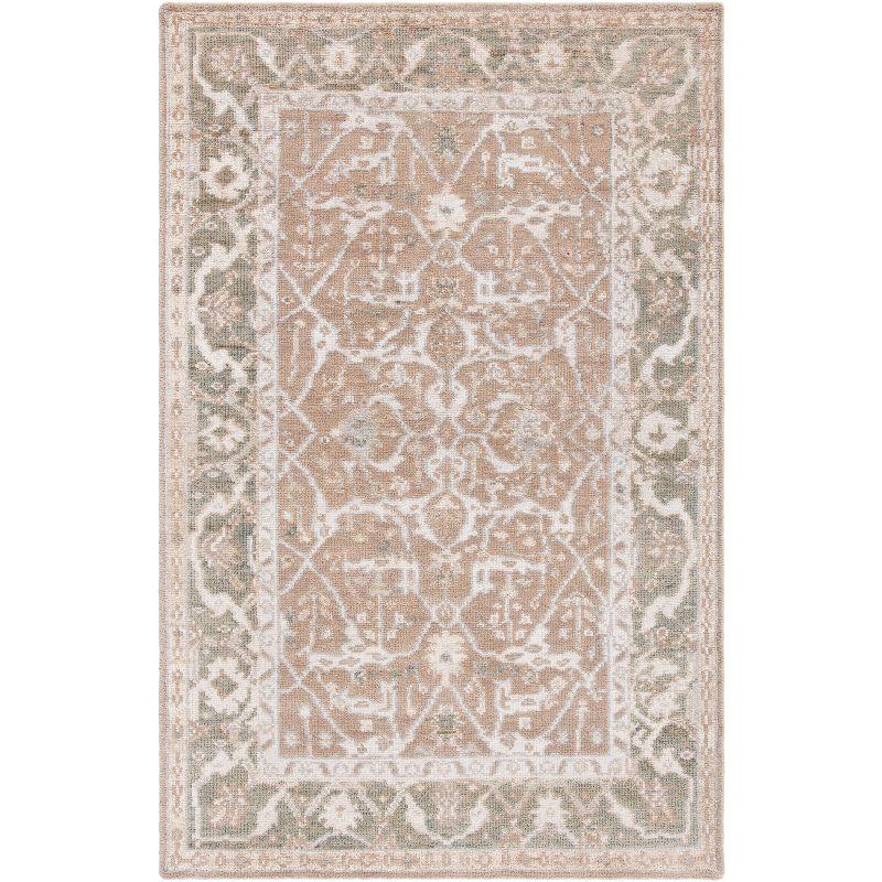 Maharaja MHJ256 Hand Knotted Area Rug - Putty/Grey - 5'x8' - Safavieh.