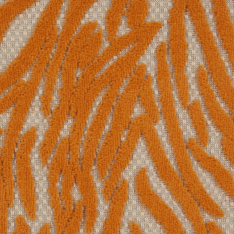 Sunlit Zebra Orange 5' x 7' Reversible Outdoor Area Rug