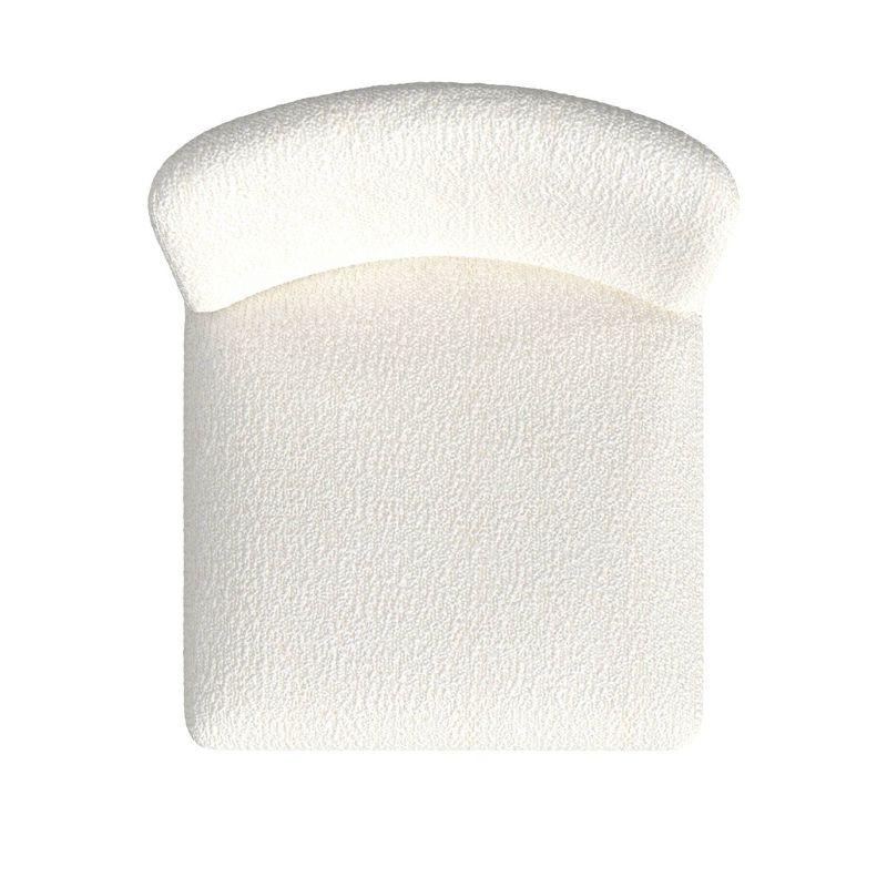 Upholstered Dining Chair Cream - HomePop: Tailored Design, Wood Legs, Spot Clean, 250lbs Capacity