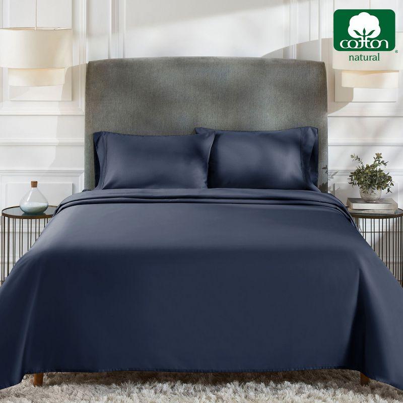 Cotton Sheets Set - Softest 400 Thread Count Bed Sheets, 100% Cotton Sateen, Cooling, Deep Pocket by California Design Den