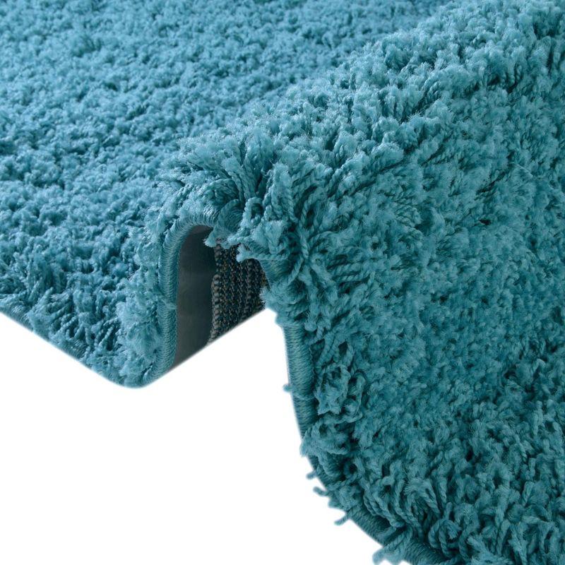 Unique Loom 8' 0 x 10' 0 Solid Shag Deep Aqua Blue Area Rug