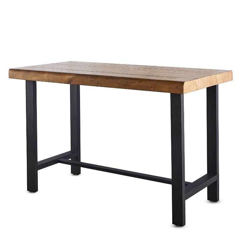 5pc Landon Counter Height Dining Set Golden Brown - Steve Silver Co.: Modern Metal Frame, 4 Stools, No Extension
