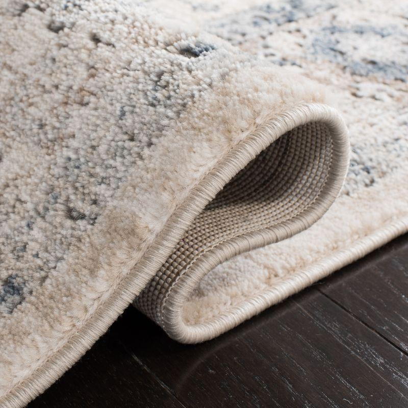 Oregon ORE868 Power Loomed Indoor Runner Rug - 2'2"x8' - Ivory/Blue - Safavieh
