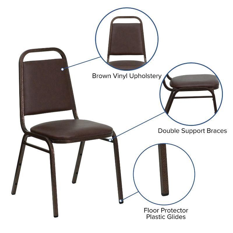 Amaya Trapezoidal Back Stacking Banquet Chair with 1.5" Thick Seat