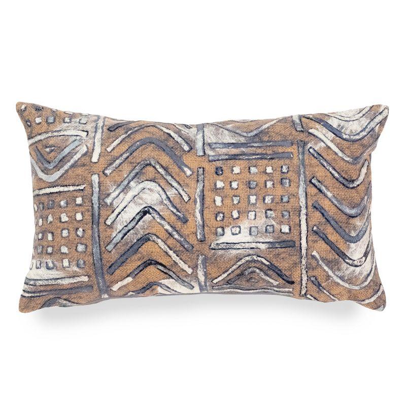 Bambara Indigo Beige 12"x20" Indoor/Outdoor Pillow