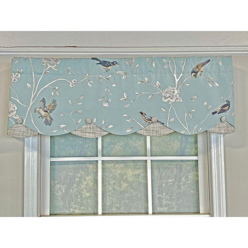 RLF Home Cotton Scalloped 50'' W Window Valance