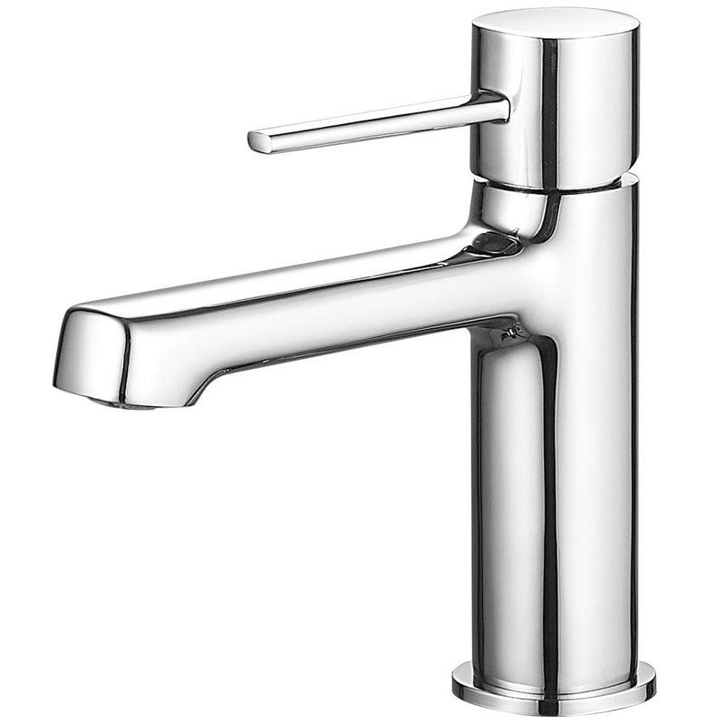 Polished Chrome Single Handle Modern Bathroom Faucet