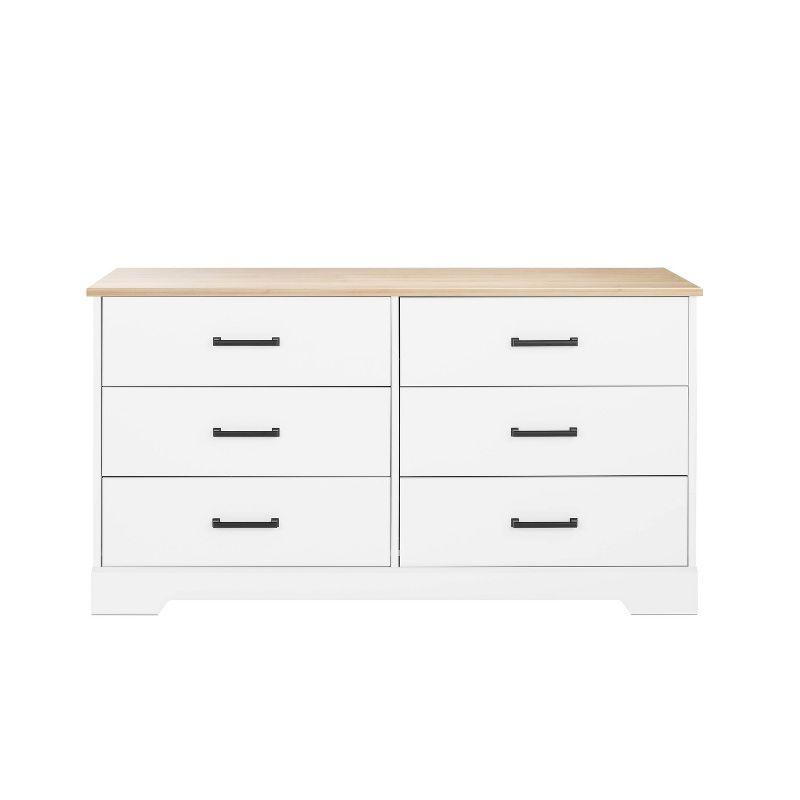 Prepac Rustic Ridge Farmhouse 6 Drawer Bedroom Dresser