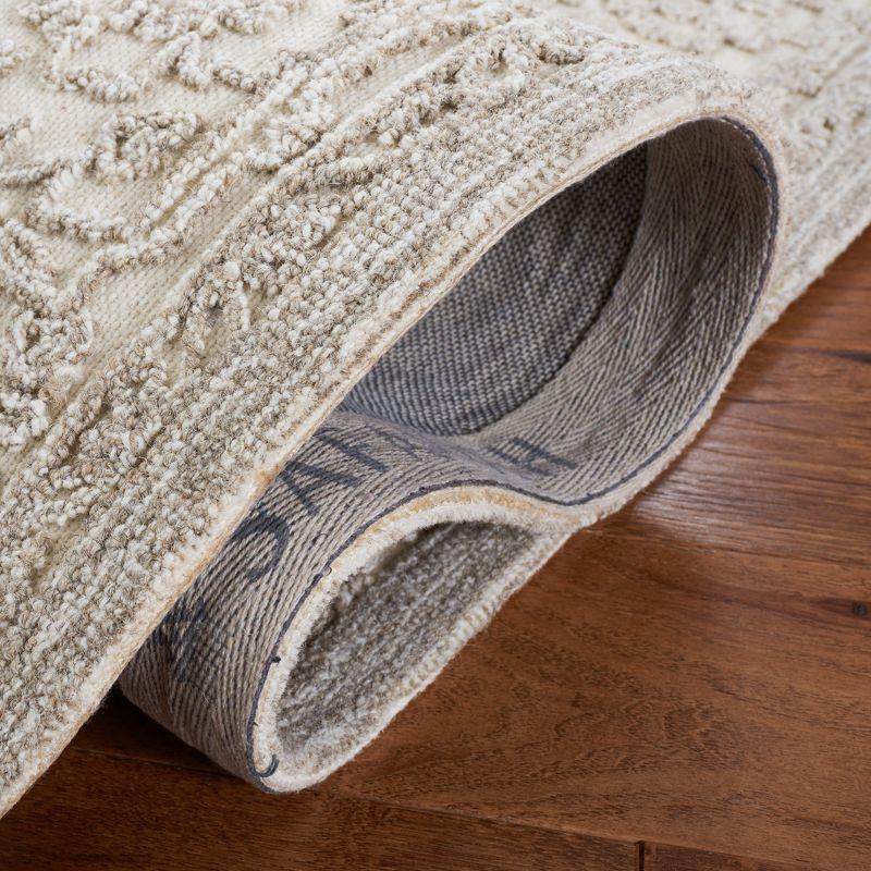 Trace TRC302 Hand Tufted Area Rug - Ivory/Natural - 6'x6' - Safavieh.