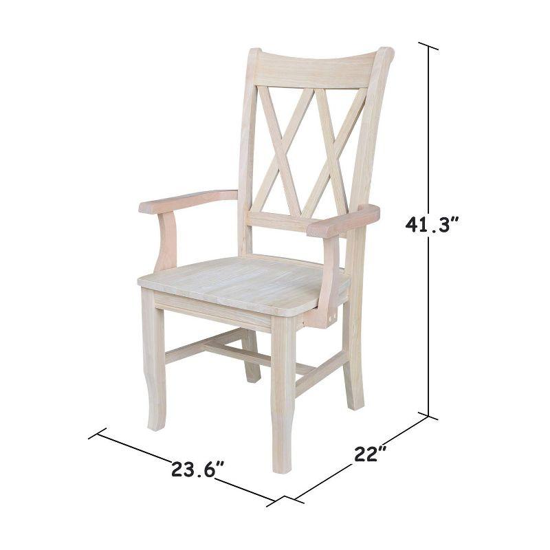 International Concepts Double X-Back Chair with Arms