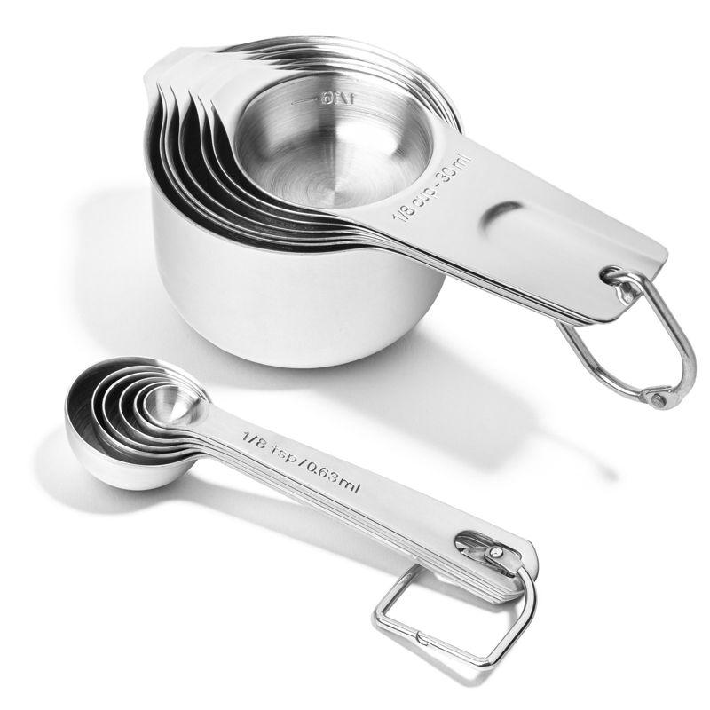 13-Piece Stainless Steel Measuring Cup and Spoon Set