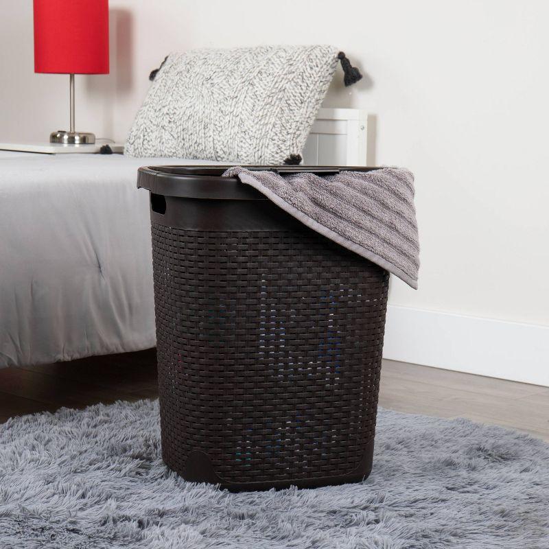 Mind Reader Mind Reader 50L Slim Laundry Hamper, Clothes Basket, Lid, Plastic