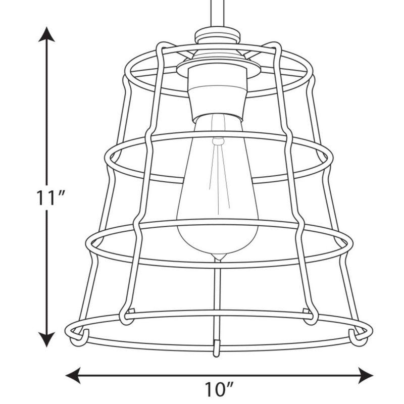 Chambers Rustic Mini-Pendant with Galvanized Wire-Frame Shade