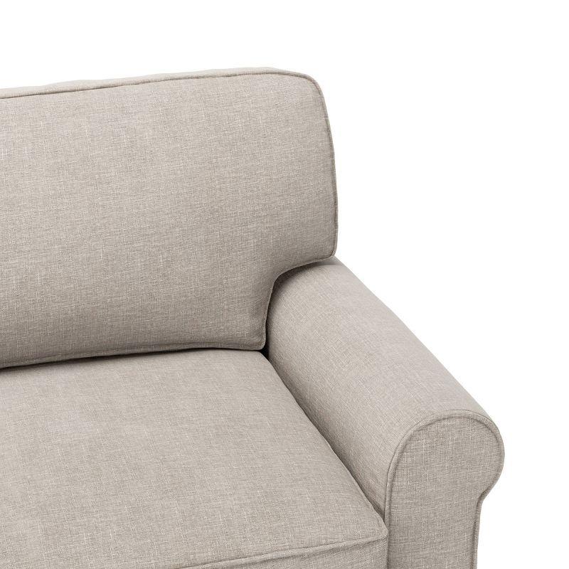 Serta Copenhagen 61" Rolled Arm Sofa, Easy Care Fabric, Soft Pillow Back, Pocket Coil Seat Cushions