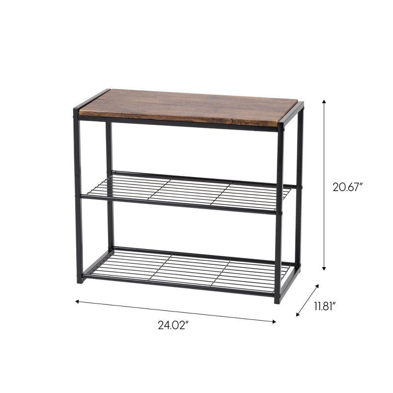 IRIS USA Stackable Freestanding Metal Shoe Racks for Entryway