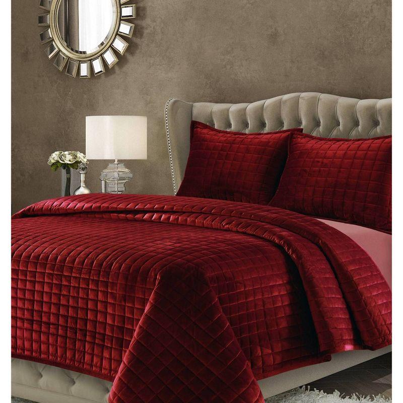 Florence Velvet Oversized Quilt Set - Tribeca Living