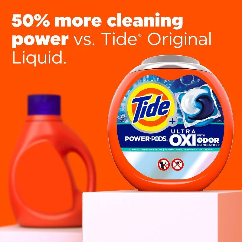 Tide Ultra Oxi Power Pods HE with Odor Eliminators for Visible and Invisible Dirt Laundry Detergent Soap Pacs - 40oz/25ct