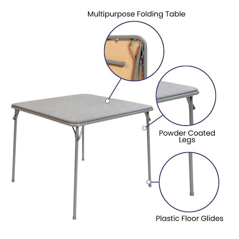 Folding Card Table - Lightweight Portable Folding Table with Collapsible Legs