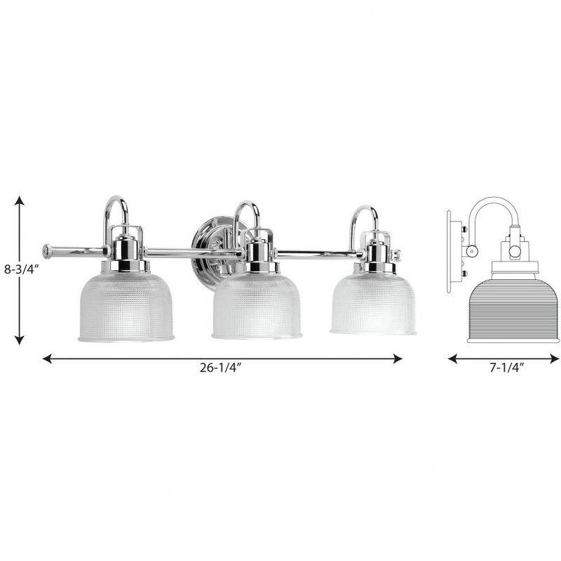 Rosser 3 Light Transparent Dimmable Vanity Light