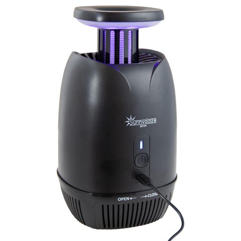 SunnyDaze Decor Tabletop Bug Zapper with Violet Light and Built-In Fan